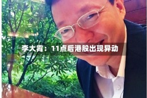 李大霄：11点后港股出现异动