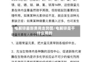 电解锌最新费用走势图/电解锌是干什么用的