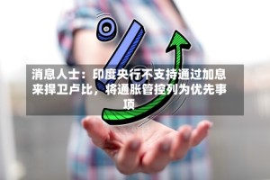 消息人士：印度央行不支持通过加息来捍卫卢比，将通胀管控列为优先事项