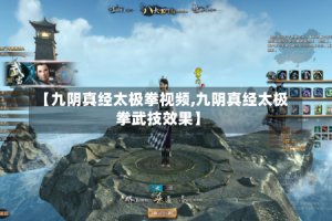 【九阴真经太极拳视频,九阴真经太极拳武技效果】