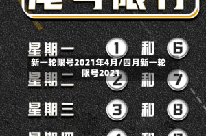 新一轮限号2021年4月/四月新一轮限号2021