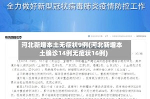 河北新增本土无症状9例(河北新增本土确诊14例无症状16例)
