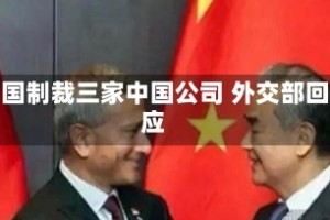 美国制裁三家中国公司 外交部回应