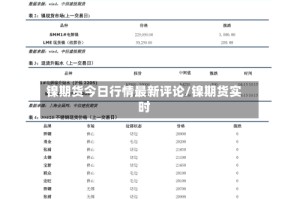 镍期货今日行情最新评论/镍期货实时