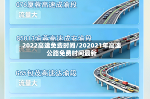 2022高速免费时间/202021年高速公路免费时间最新
