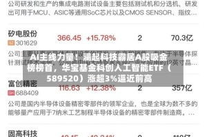 AI主线力量！澜起科技霸居A股吸金榜榜首，华宝基金科创人工智能ETF（589520）涨超3%逼近前高