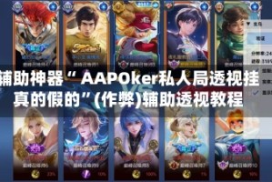 辅助神器“ AAPOker私人局透视挂真的假的”(作弊)辅助透视教程