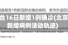北京丰台16日新增1例确诊(北京丰台新增病例活动轨迹)