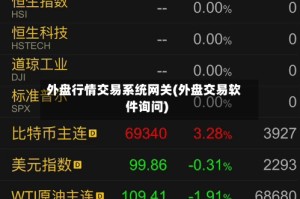 外盘行情交易系统网关(外盘交易软件询问)