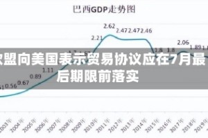 欧盟向美国表示贸易协议应在7月最后期限前落实