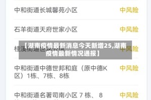 【湖南疫情最新消息今天新增25,湖南疫情最新情况通报】