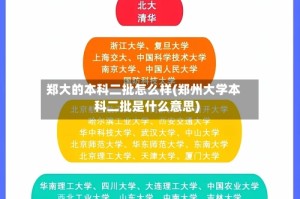 郑大的本科二批怎么样(郑州大学本科二批是什么意思)