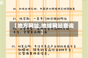 【地方网址,地域网站查询】