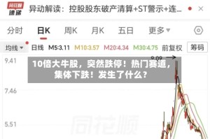 10倍大牛股，突然跌停！热门赛道，集体下跌！发生了什么？
