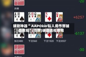 辅助神器“ AAPOker私人局作弊辅助教程”(作弊)辅助透视教程