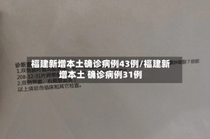 福建新增本土确诊病例43例/福建新增本土 确诊病例31例