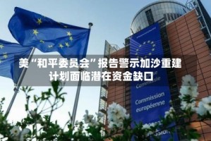 美“和平委员会”报告警示加沙重建计划面临潜在资金缺口