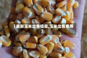 【最新玉米出售信息,玉米出售费用】