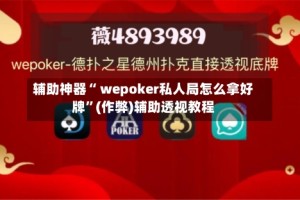 辅助神器“ wepoker私人局怎么拿好牌”(作弊)辅助透视教程