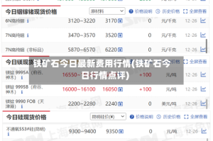 铁矿石今日最新费用行情(铁矿石今日行情点评)