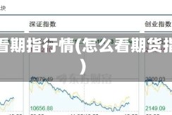 如何看期指行情(怎么看期货指数)