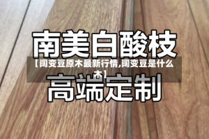 【阔变豆原木最新行情,阔变豆是什么木】