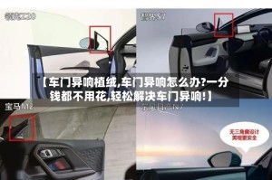 【车门异响植绒,车门异响怎么办?一分钱都不用花,轻松解决车门异响!】