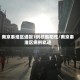 南京秦淮区通报1例核酸阳性/南京秦淮区病例轨迹