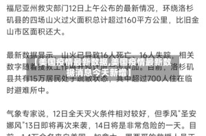 【美国疫情最新数据,美国疫情最新数据消息今天新增】