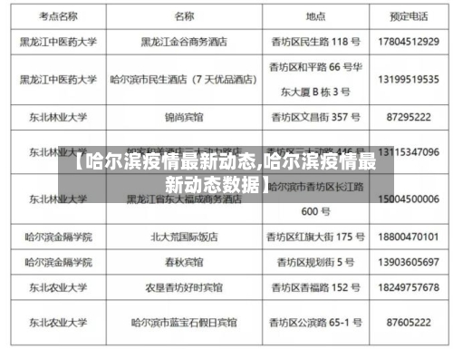 【哈尔滨疫情最新动态,哈尔滨疫情最新动态数据】-第2张图片
