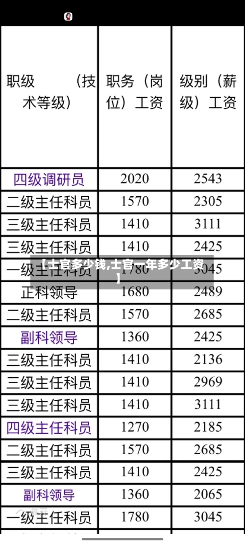 【士官多少钱,士官一年多少工资】-第1张图片