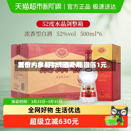 酒价内参4月21日费用发布：水晶剑南春小幅回落1元-第2张图片