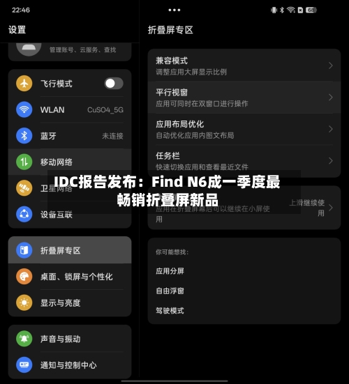 IDC报告发布：Find N6成一季度最畅销折叠屏新品-第1张图片