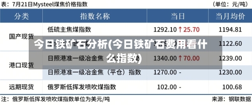 今日铁矿石分析(今日铁矿石费用看什么指数)-第2张图片