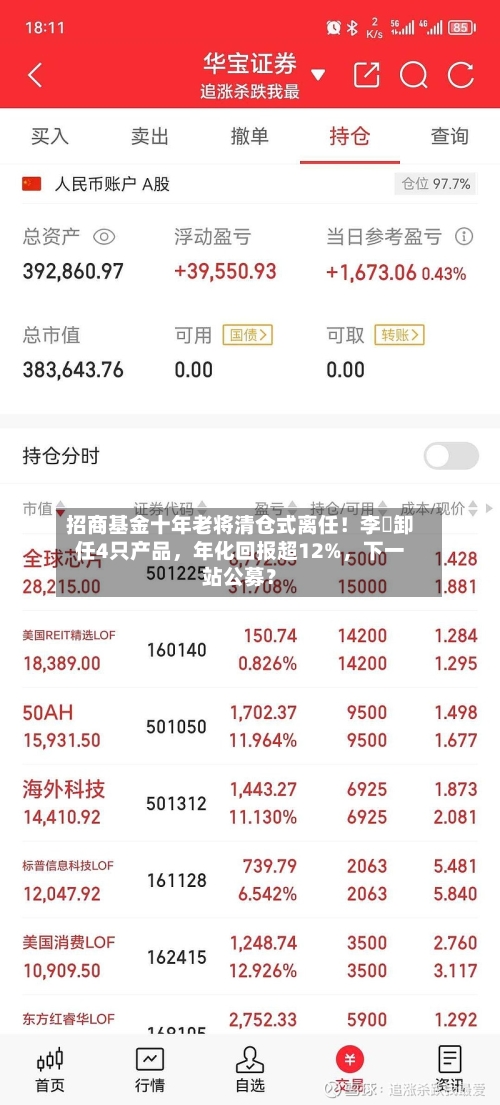 招商基金十年老将清仓式离任！李崟卸任4只产品，年化回报超12%，下一站公募？-第2张图片