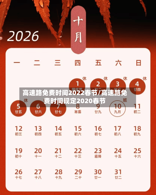 高速路免费时间2022春节/高速路免费时间规定2020春节-第3张图片