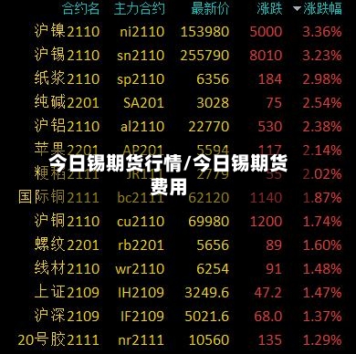 今日锡期货行情/今日锡期货费用-第1张图片