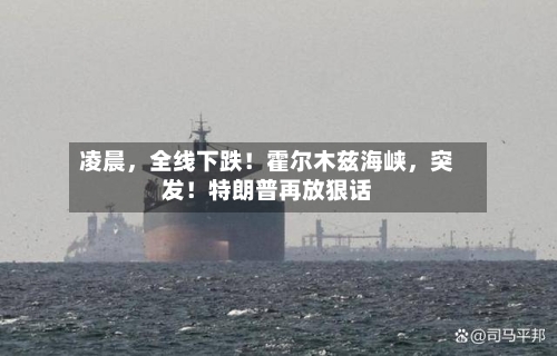 凌晨，全线下跌！霍尔木兹海峡	，突发！特朗普再放狠话-第1张图片