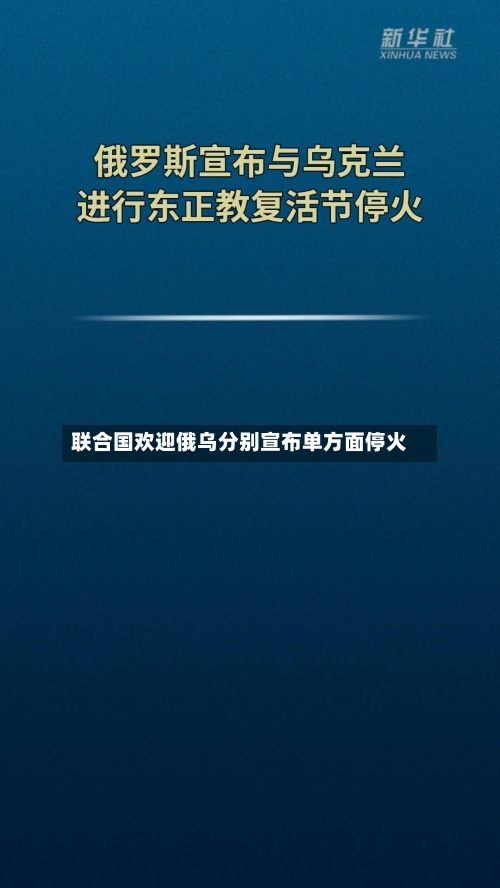 联合国欢迎俄乌分别宣布单方面停火-第1张图片