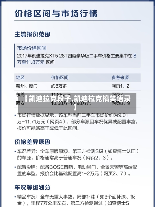 【凯迪拉克段子,凯迪拉克搞笑语录】-第1张图片