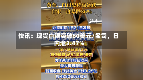快讯：现货白银突破80美元/盎司，日内涨3.47%-第1张图片