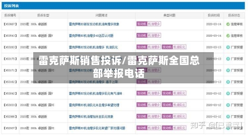 雷克萨斯销售投诉/雷克萨斯全国总部举报电话-第1张图片