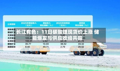 长江有色:11日碳酸锂现货价上涨 储能爆发与供应收缩共振-第3张图片