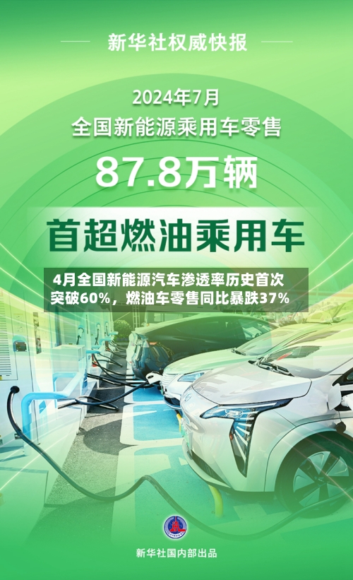 4月全国新能源汽车渗透率历史首次突破60%	，燃油车零售同比暴跌37%-第2张图片