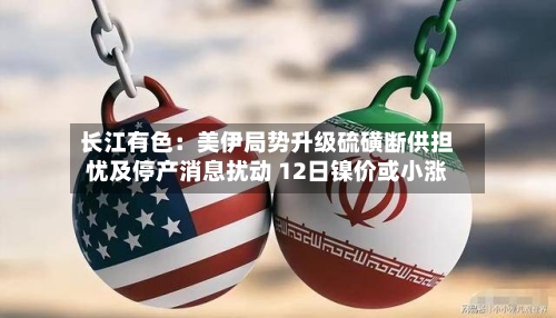 长江有色：美伊局势升级硫磺断供担忧及停产消息扰动 12日镍价或小涨-第1张图片