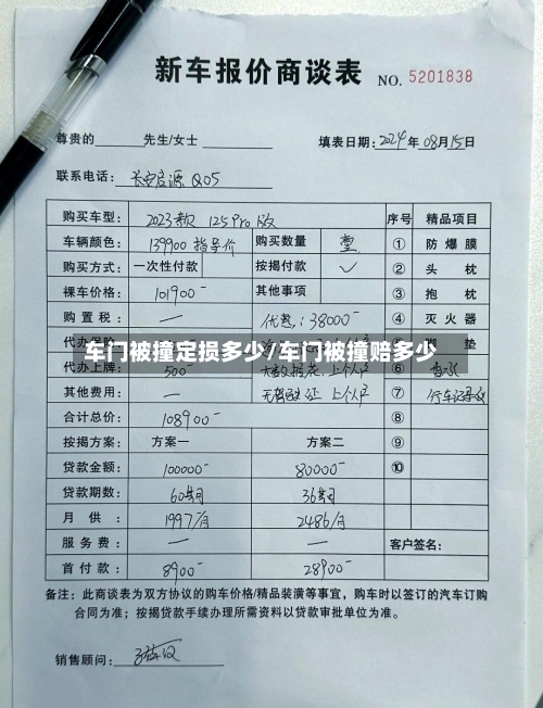 车门被撞定损多少/车门被撞赔多少-第2张图片