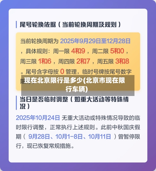 现在北京限行是多少(北京市现在限行车辆)-第2张图片