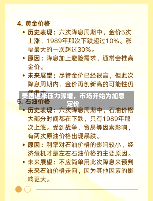 美国通胀压力骤增	，市场开始为加息定价-第2张图片