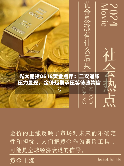 光大期货0518黄金点评：二次通胀压力显现，金价短期承压等待政策信号-第1张图片