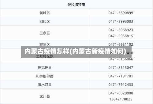 内蒙古疫情怎样(内蒙古新疫情如何)-第1张图片